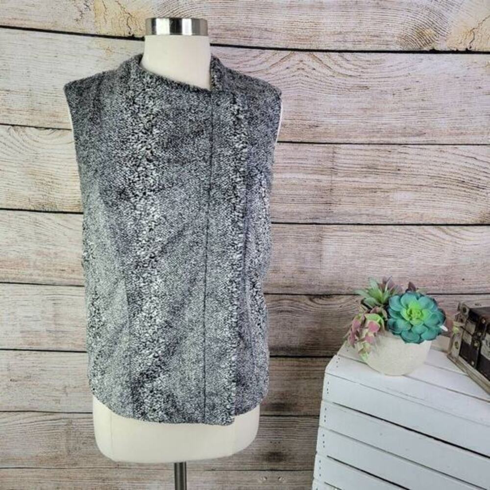 Rachel Rachel Roy Women's Soft Faux Fur Zip Lined Cardigan Vest Gray Size Medium